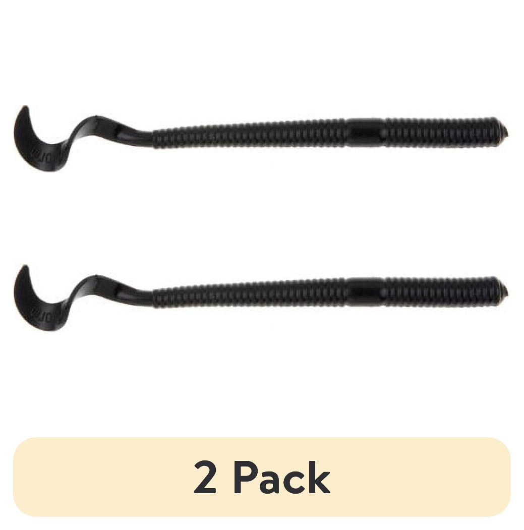 (2 pack) Berkley PowerBait® Power Worm Fishing Bait, Black, 4in